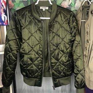 Charlotte Russe Quilted Army Green Jacket